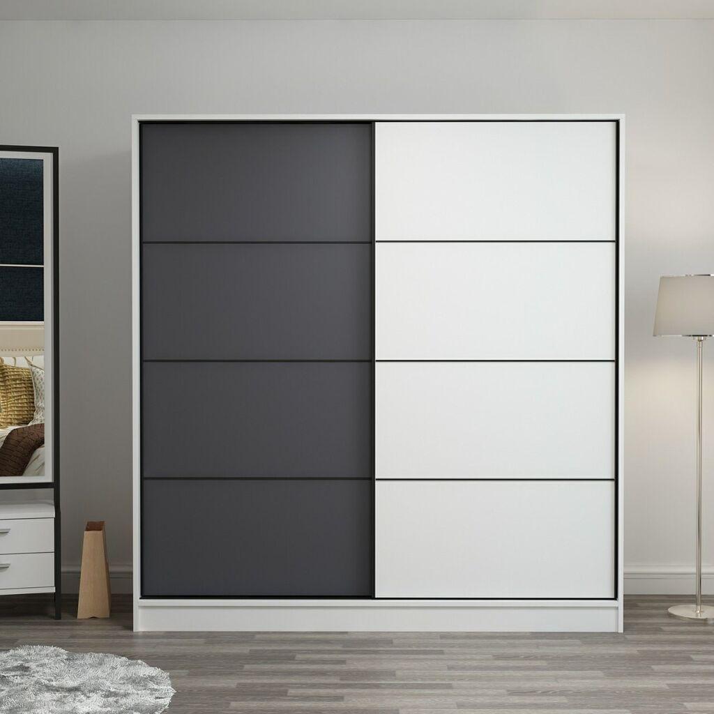 Hanah Home Ormar Kale-3970, 180x210x52 cm, Sivo-Bijeli