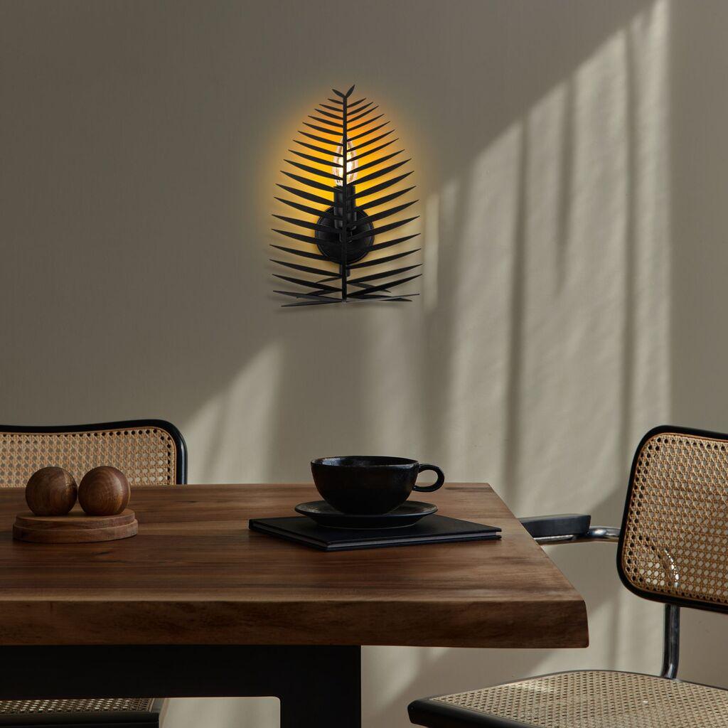 Opviq Zidna lampa Leaf-15321, 20x30x8cm, IP20, Crna