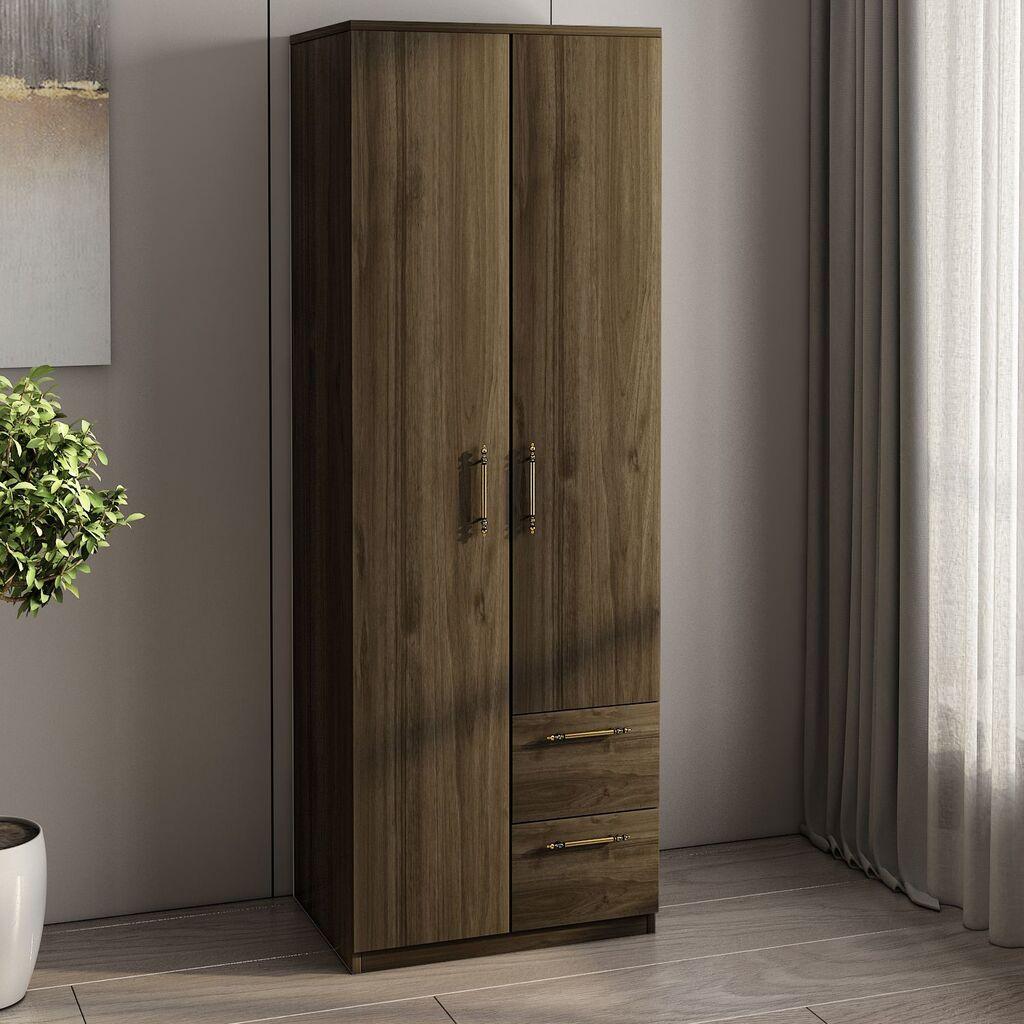 Hanah Home Ormar Merlin 2, 60x171.8x45 cm, , Smeđa