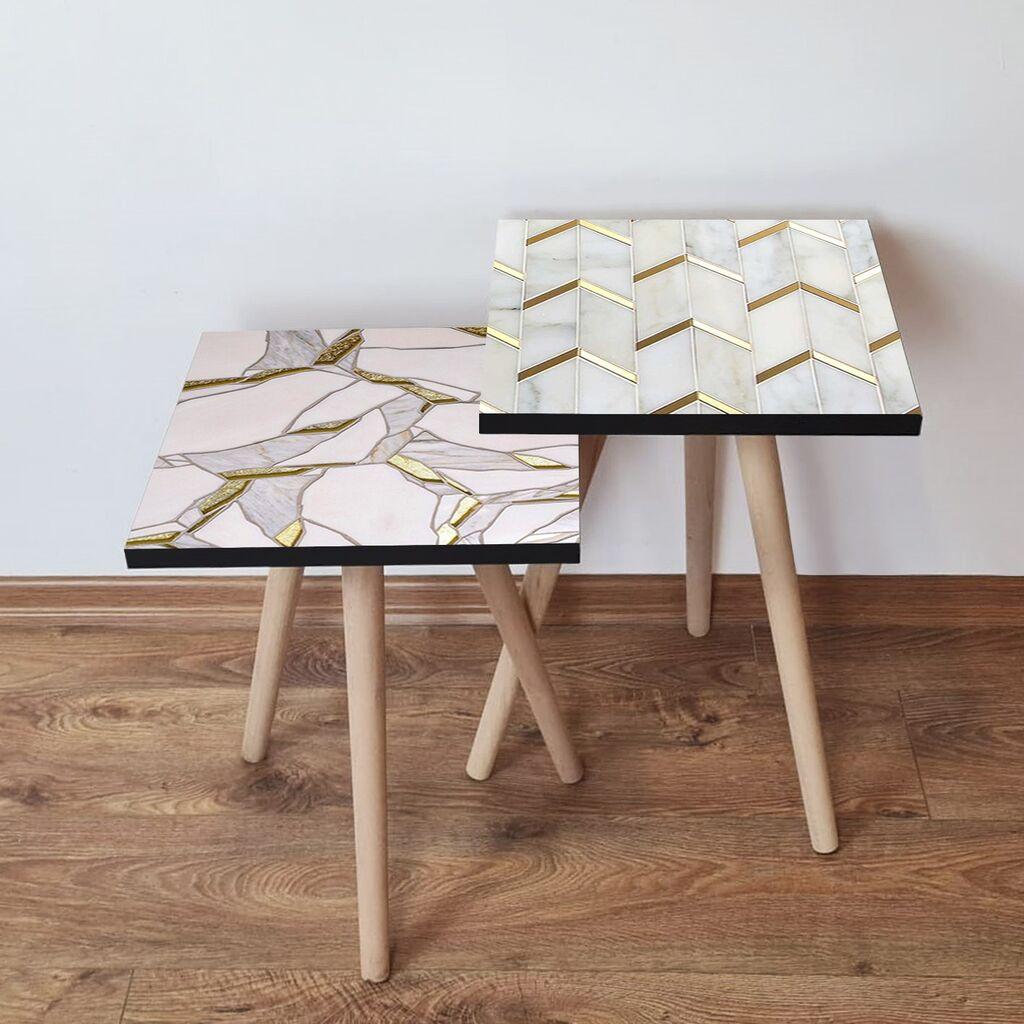 Hanah Home set stolića za kafu 2Shp271, 2 dijela, šareni
