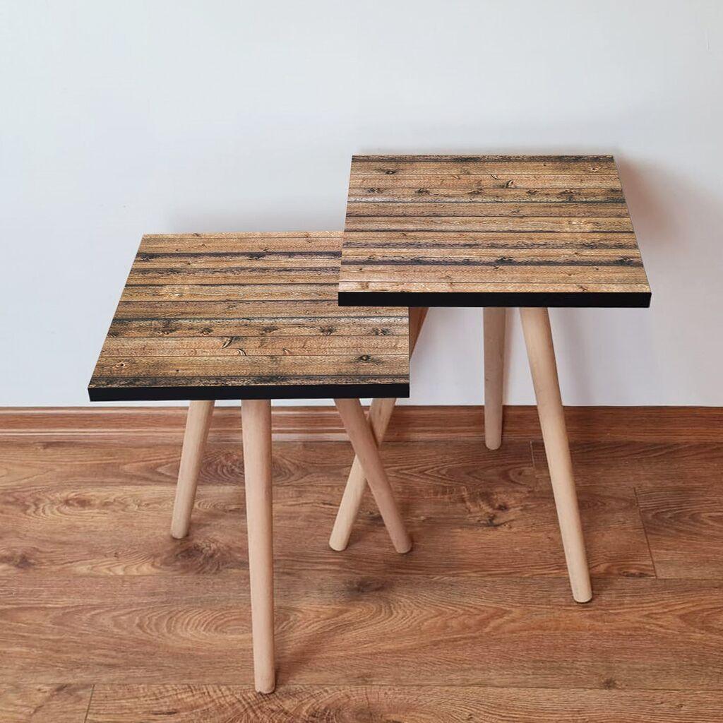 Hanah Home set stolića za kafu 2Shp409, 2 dijela, šareni