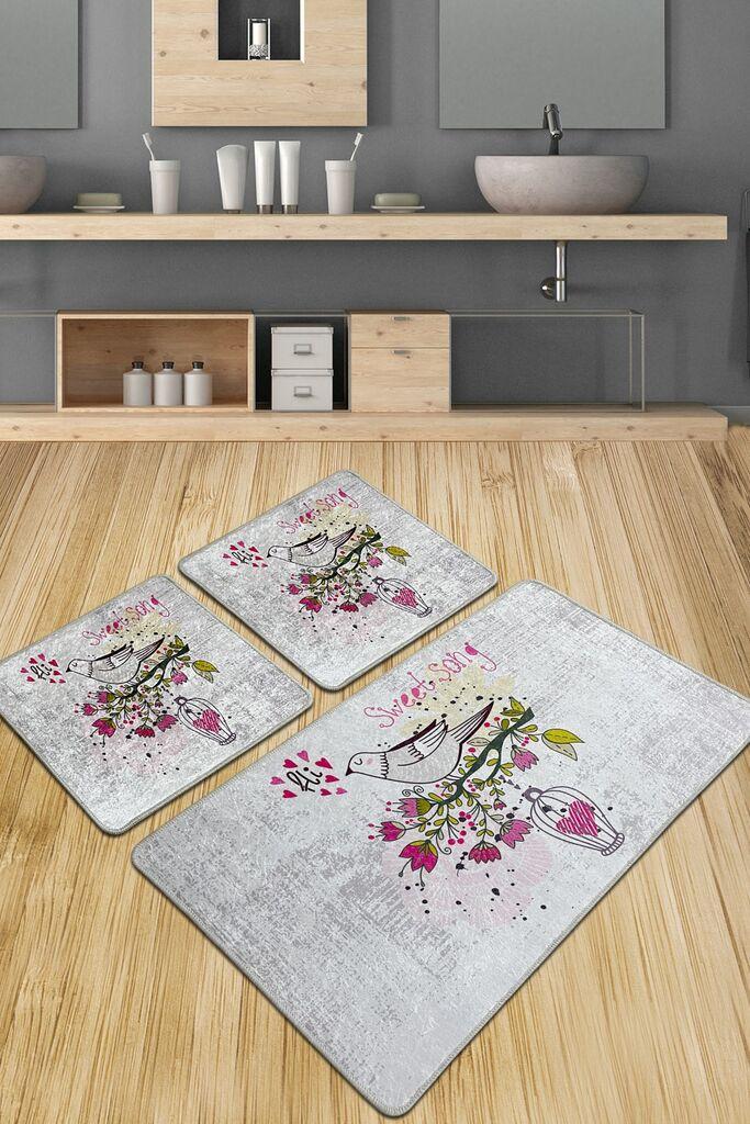 L'essentiel Maison Set od 3 kupaonska tepiha Colorful