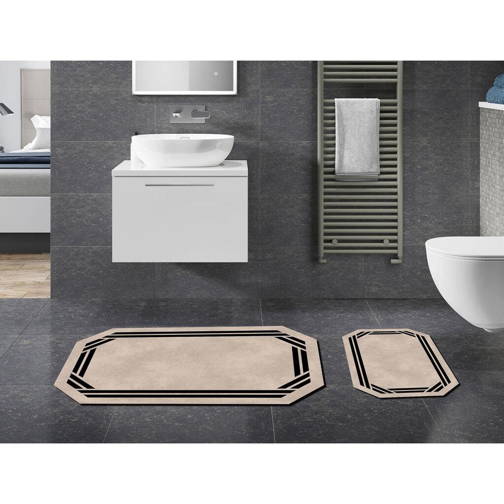 L'essentiel Maison Set od 2 tepiha za kupatilo, krem ​​boje