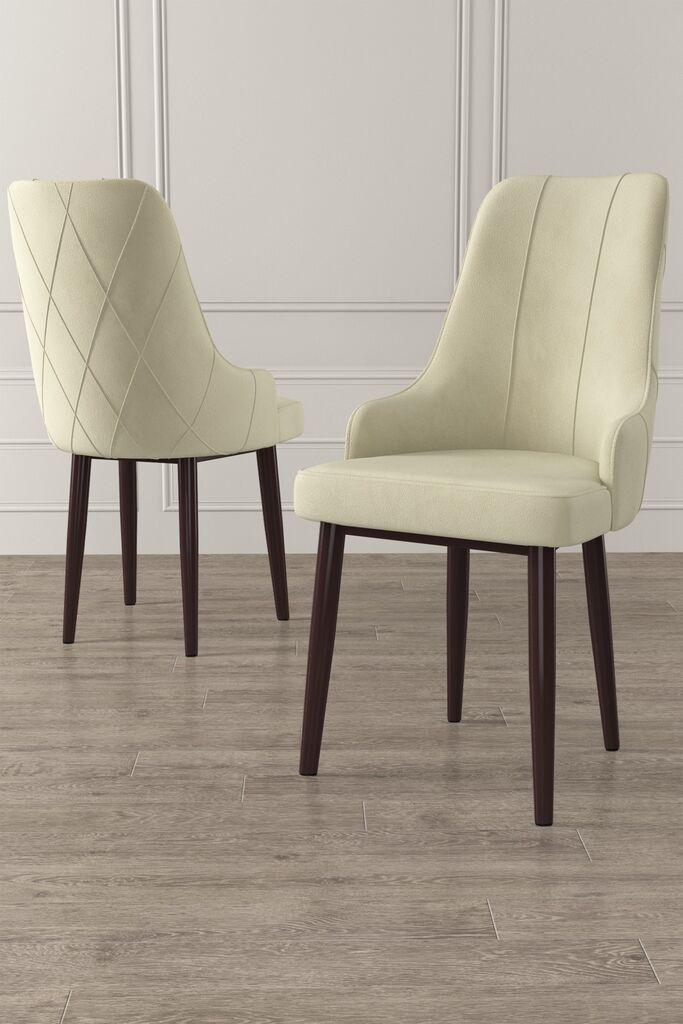 Hanah Home Trex set stolica, 46x95x42 cm, 6 dijelova, krem-smeđa