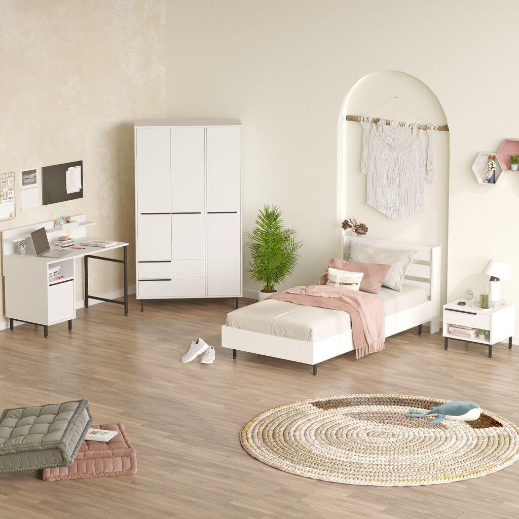 Hanah Home Spavaća soba set za tinejdžere ON24-W, Bijela