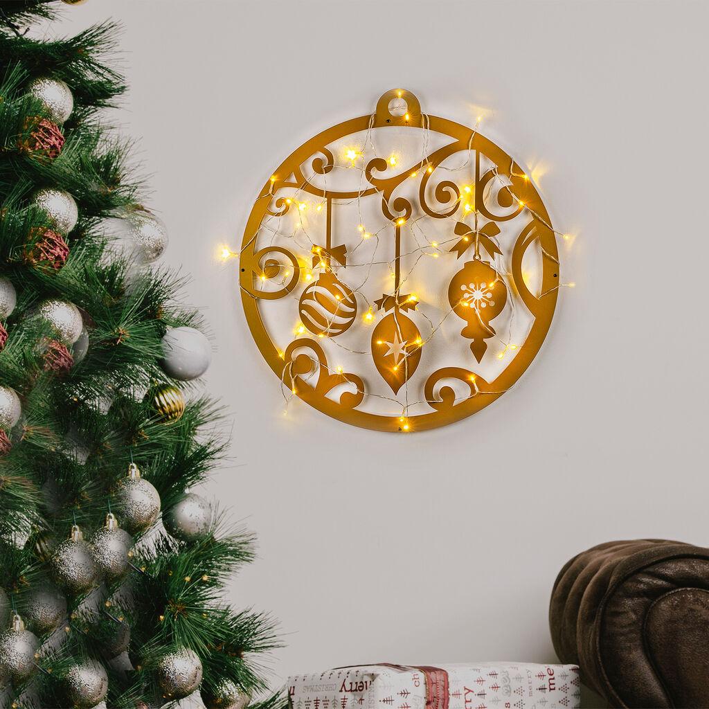 Wallity XMASGOLD 028 Zidna dekoracija, 60x64cm, zlatne boje