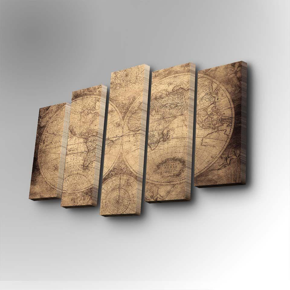 Wallity Dekorativna slika 5PUC-039, 82x50cm, 5 dijelova