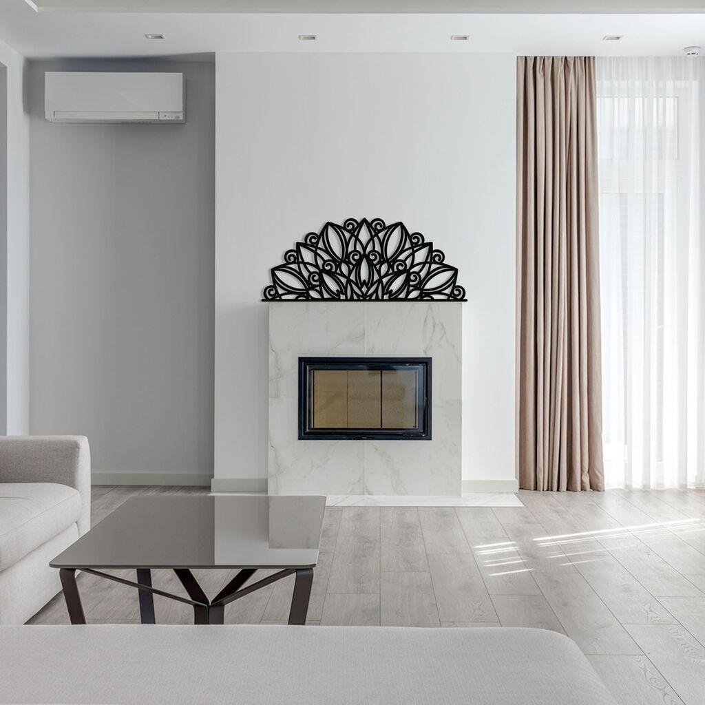 Zidna dekoracija Venno, 160 x 65 cm, Crna