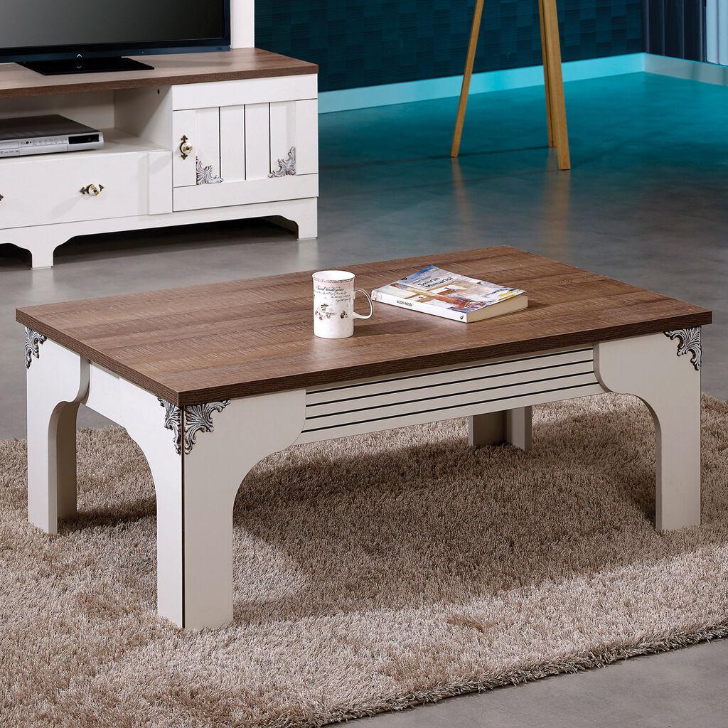 Hanah Home Club sto Gazelle, 110x45x65 cm, Smeđe-bijela