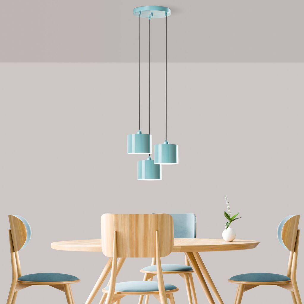 Opviq Luster Duz-195, 75-110cm, 45 cm, 3xE27, Tirkizna