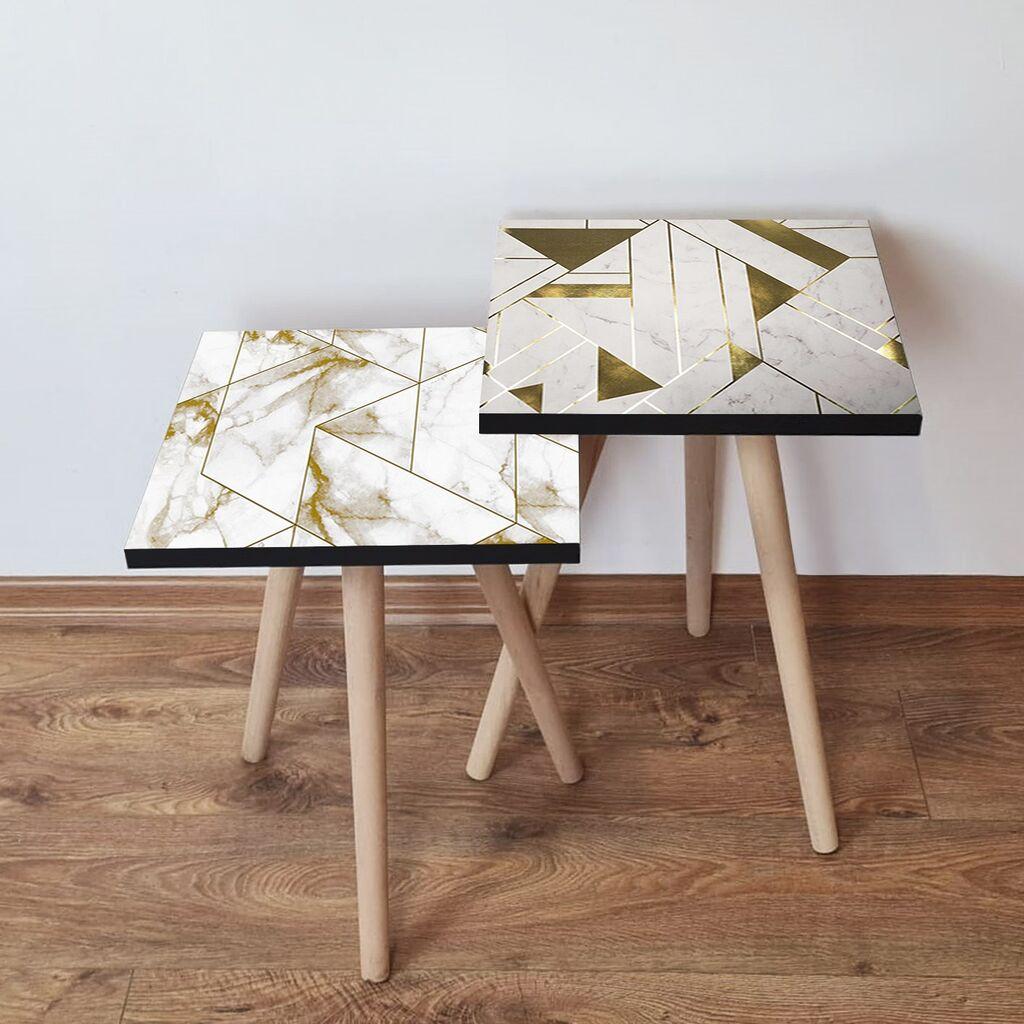 Hanah Home set stolića za kafu 2Shp288, 2 dijela, šareni