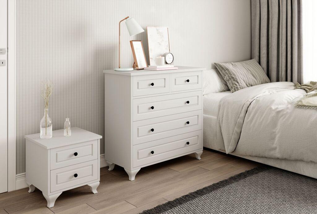 Hanah Home Komoda Rb-020-02, 90x86x40 cm, Bijela