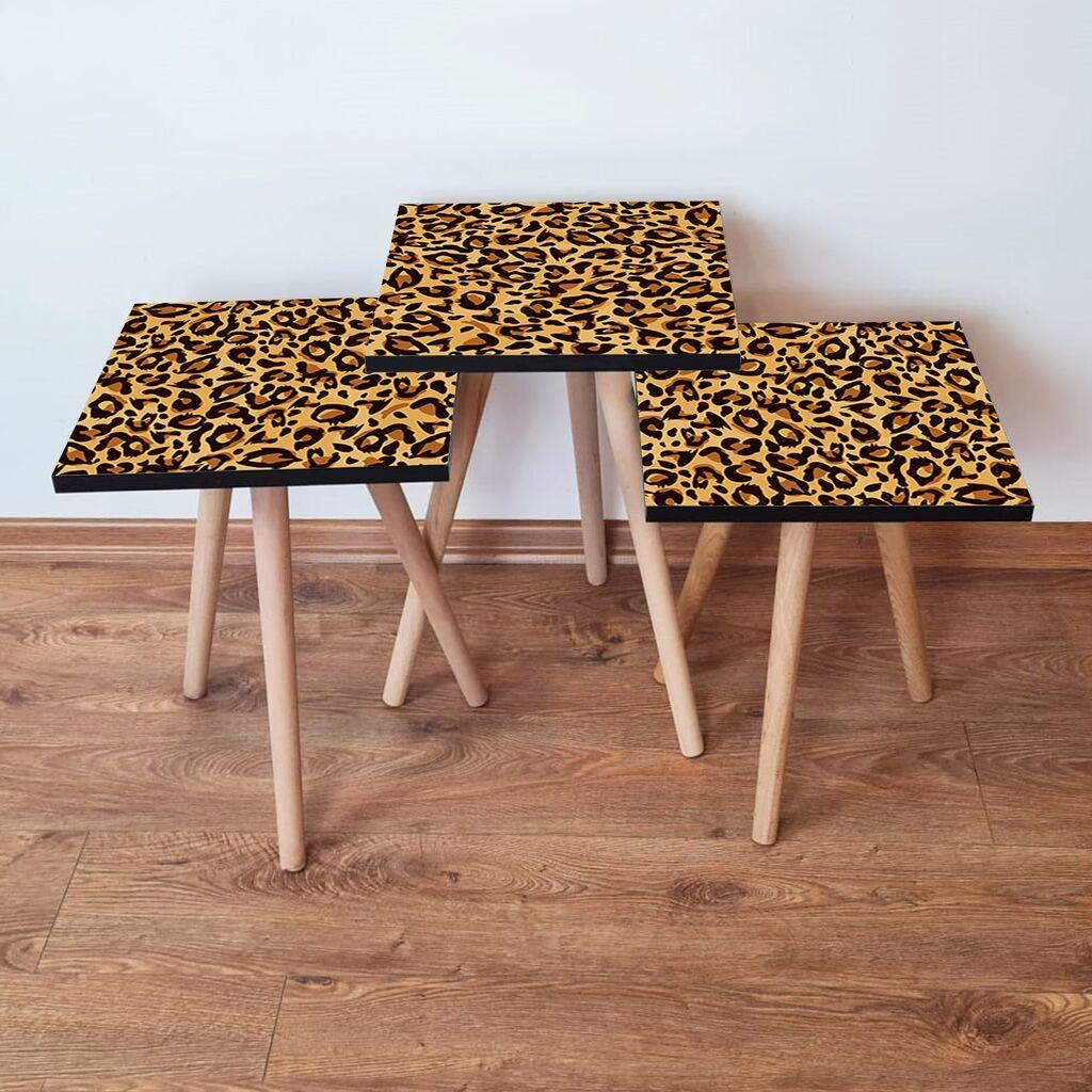 Hanah Home set stolića za kafu 3Shp151, 3 dijela, šareni