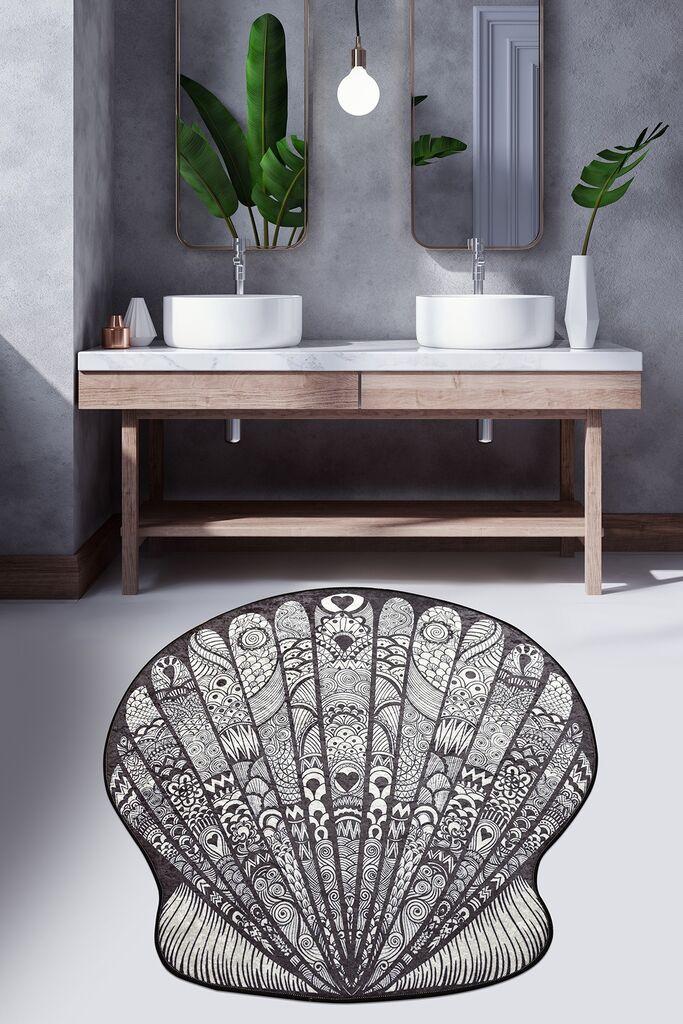 L'essentiel Maison prostirka za kupatilo 140cm crno-bijela