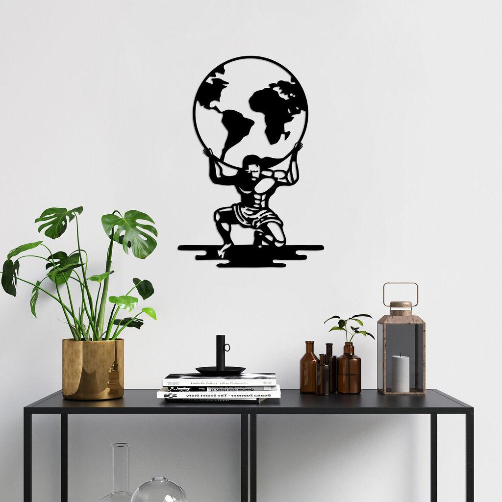 Wallity Zidna dekoracija Atlas-461, 49x70 cm, 1,5 mm, Crna