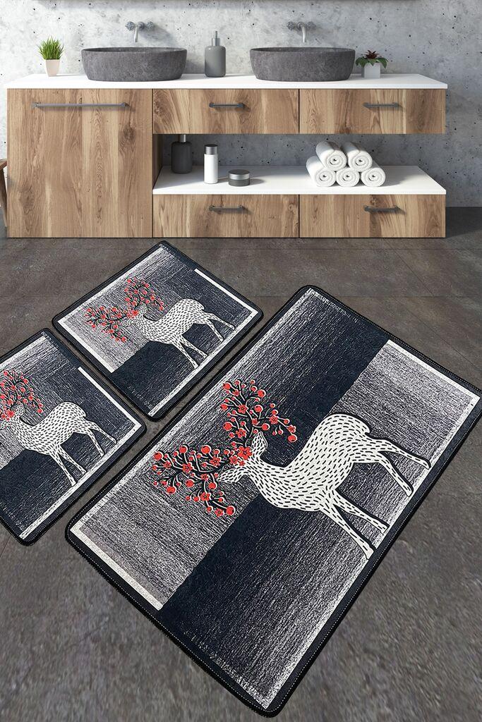 L'essentiel Maison Set od 3 kupaonska tepiha Colorful