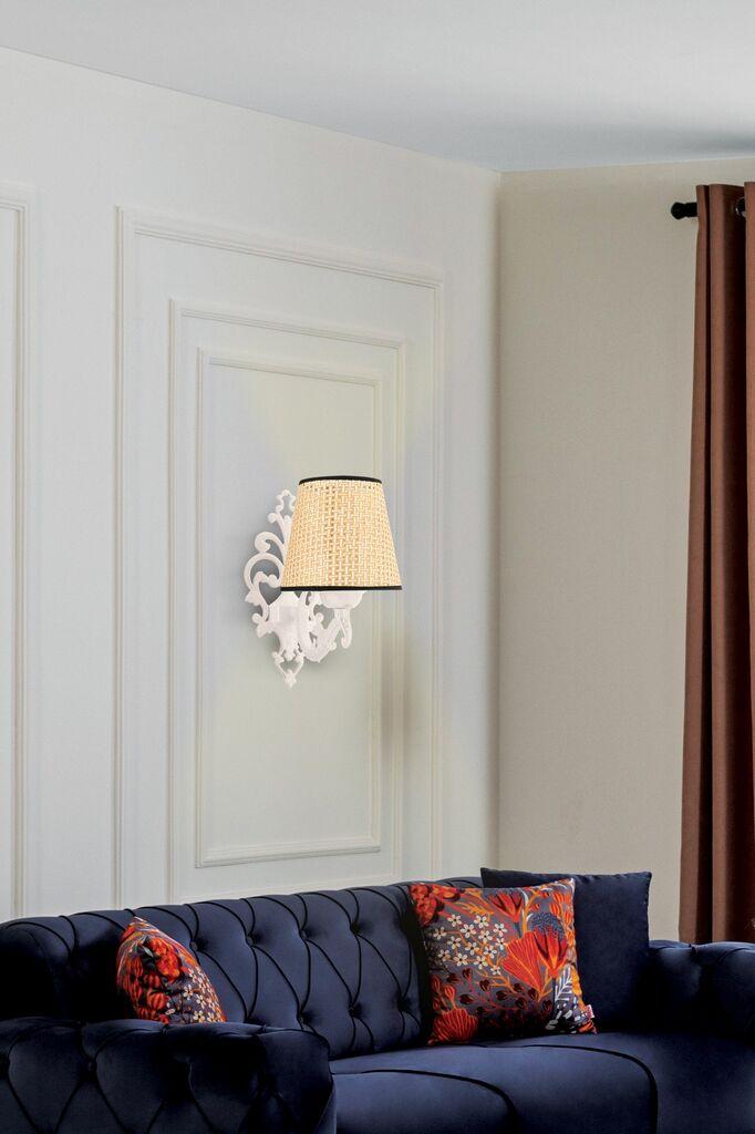 Opviq Zidna lampa Claire Coral, 15x10x13cm, IP20, Bež-bijela