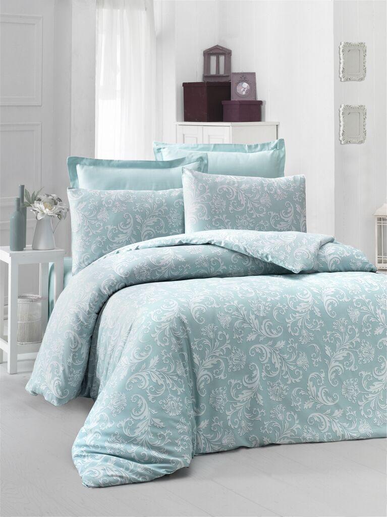 L'essentiel Maison set posteljine Verano, 200x220 cm, menta-bijela