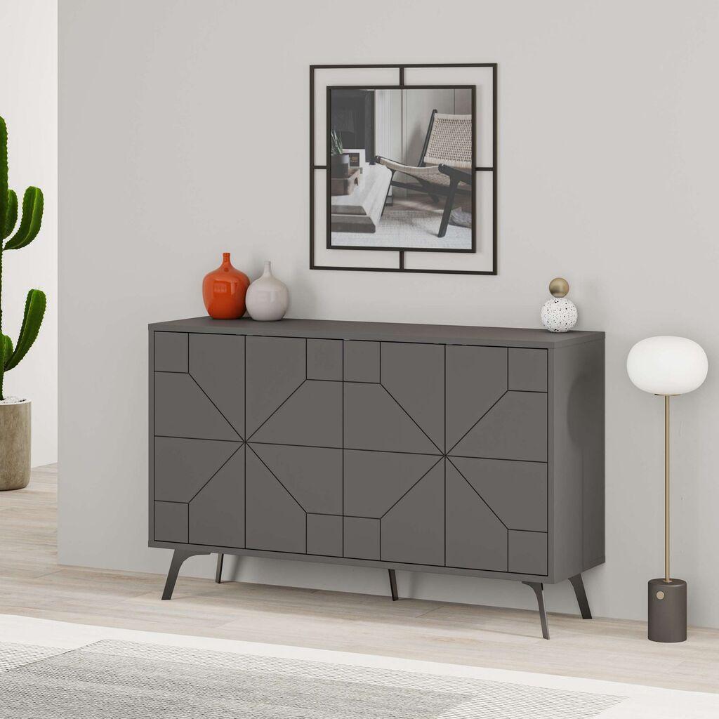 Hanah Home Konzolni sto Dune, 123 x 62,4 x 35 cm, Antracit