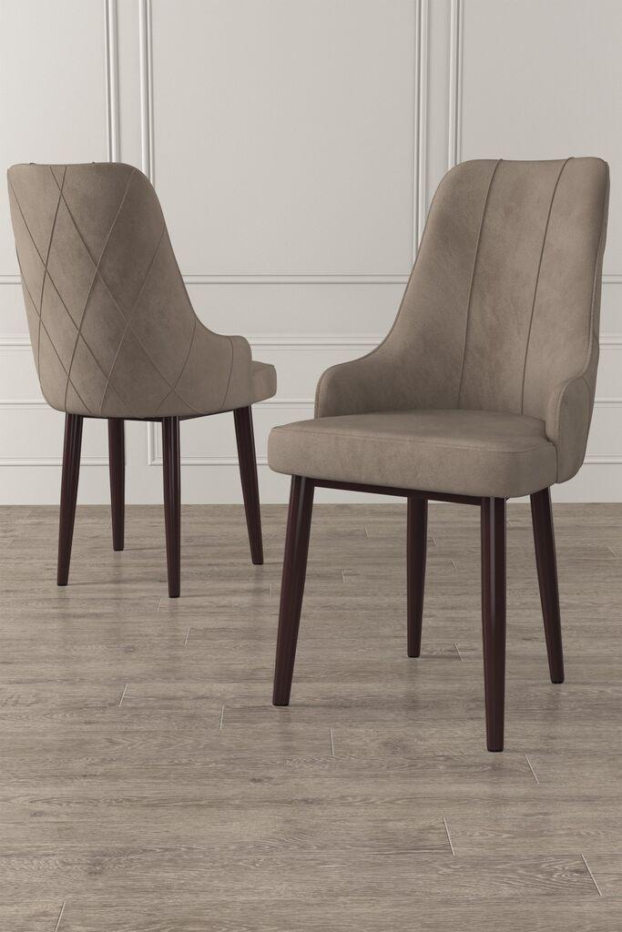 Hanah Home Trex set stolica, 46x95x42 cm, 6 dijelova, Smeđe-smeđa