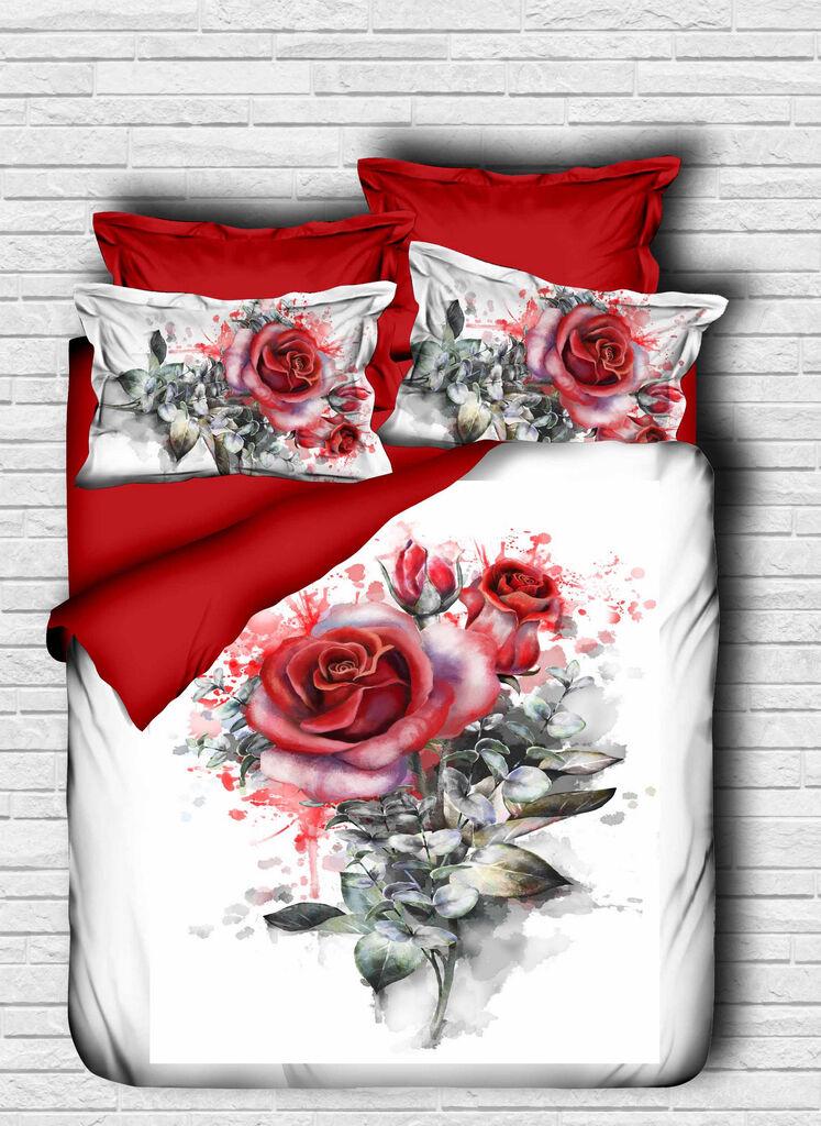 L'essentiel Maison set posteljine 123, 160x220cm, bijelo-crvena