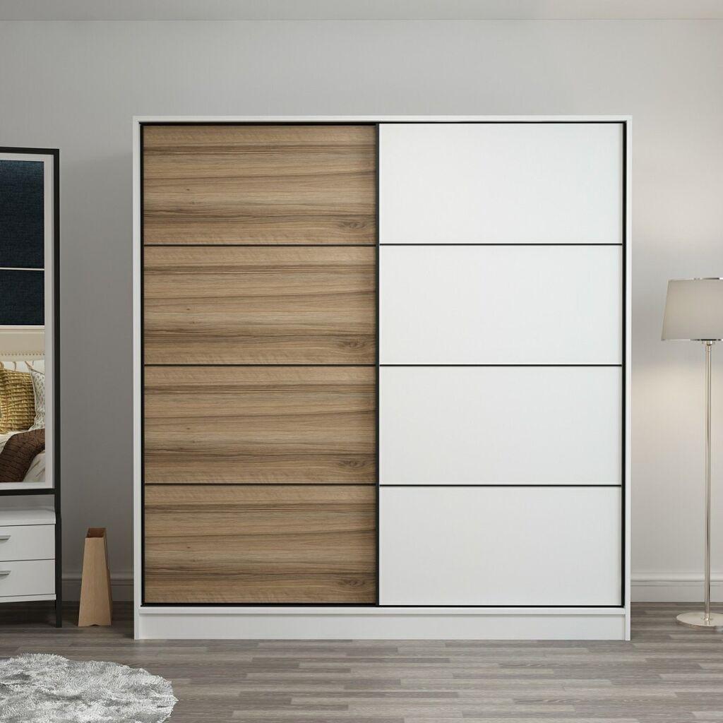 Hanah Home Ormar Kale-3971, 180x210x52 cm, Hrast-Bijeli