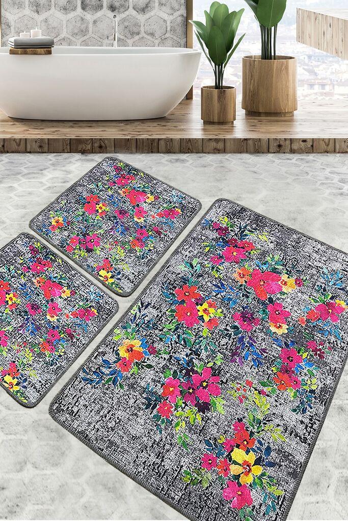 L'essentiel Maison Set od 3 kupaonska tepiha Colorful