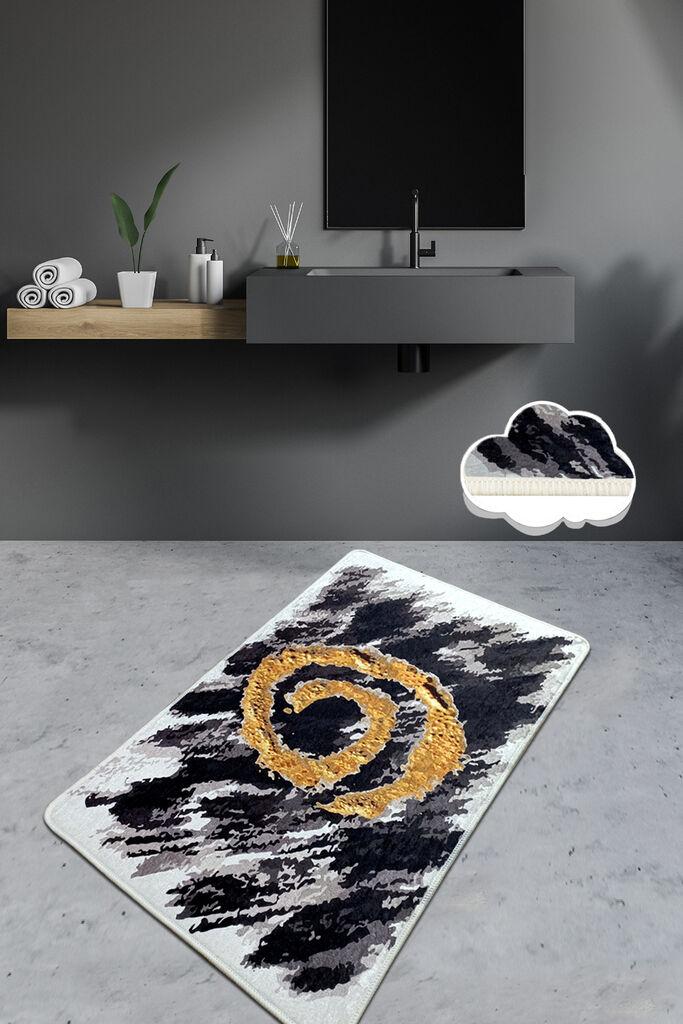 L'Essentiel Maison Dagger tepih za kupatilo, 70x120cm, crno-siva