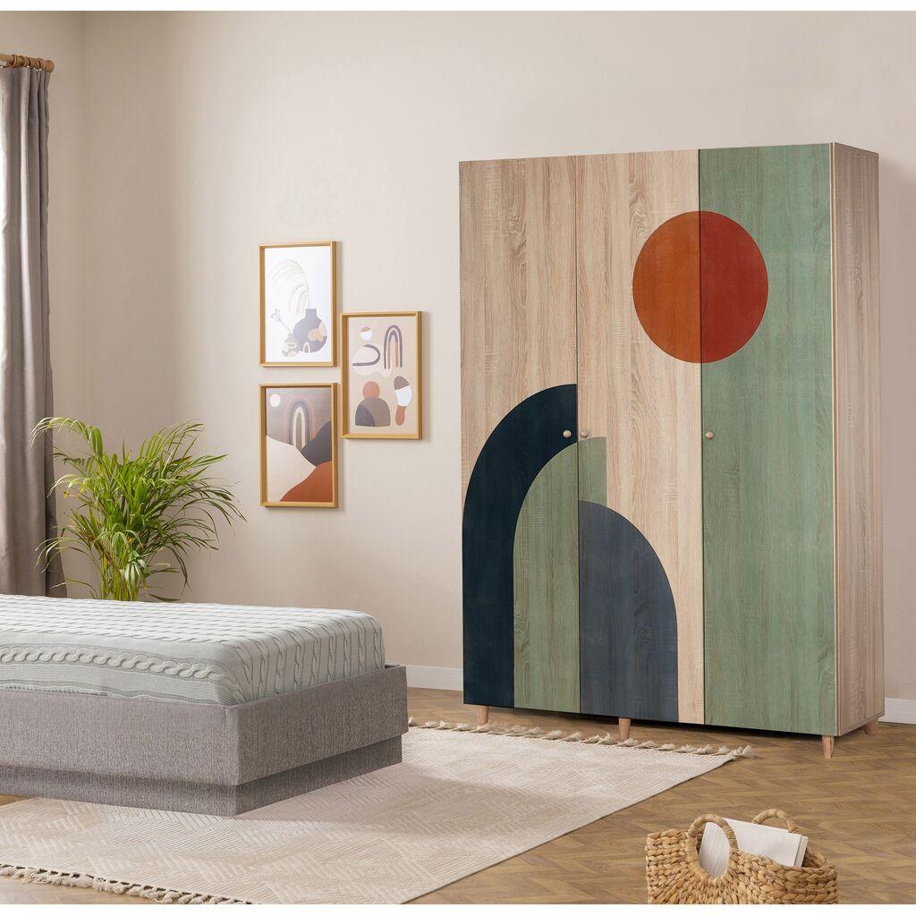 Hanah Home Ormar Lena 3-972, 135x192x52 cm, Šareni