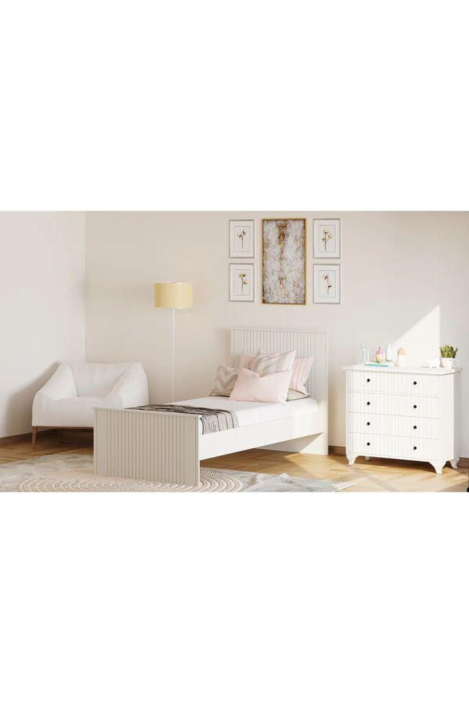 Hanah Home Okvir kreveta Rb-185-10, 90x190 cm, Bijeli