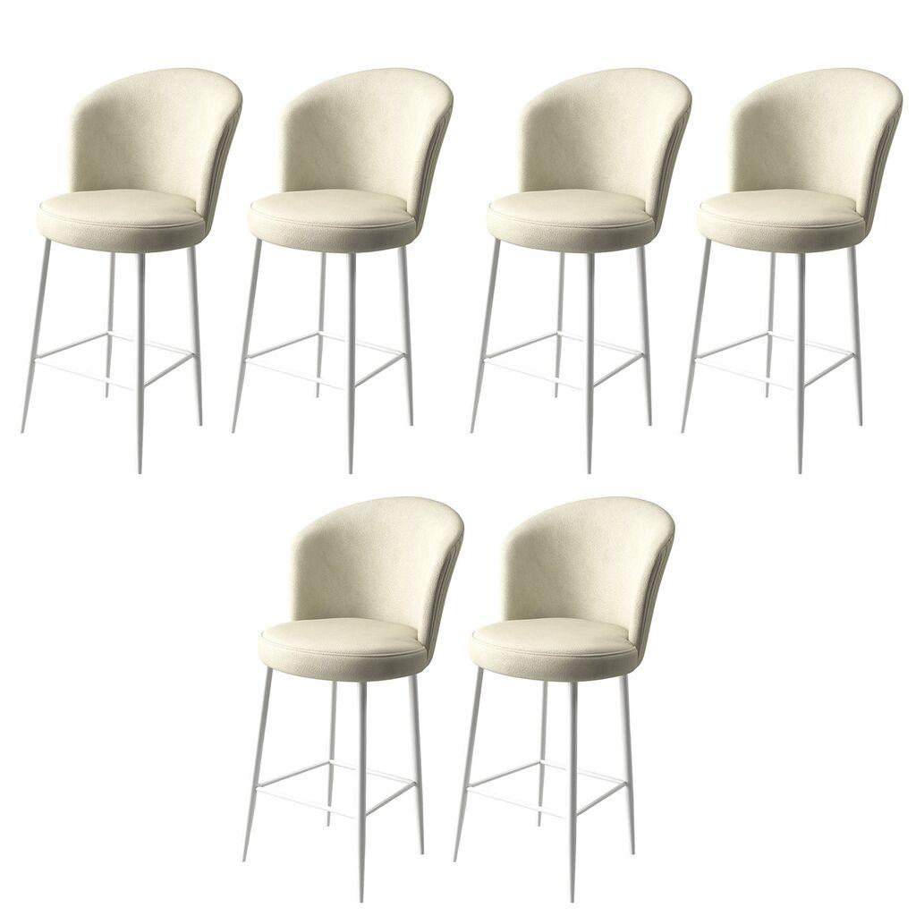 Hanah Home Set barskih stolica Alta, 6 dijelova, krem-bijela
