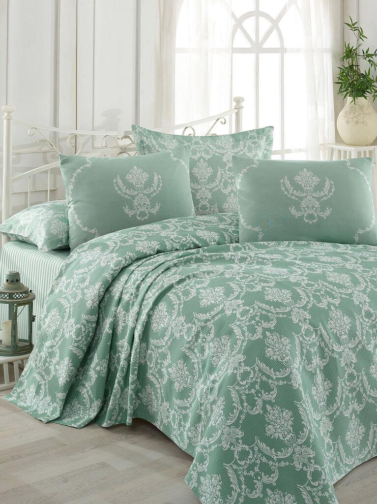 L'essentiel Maison Set Prekrivač za bračni krevet Pure, 200x235cm, Svijetlozelena
