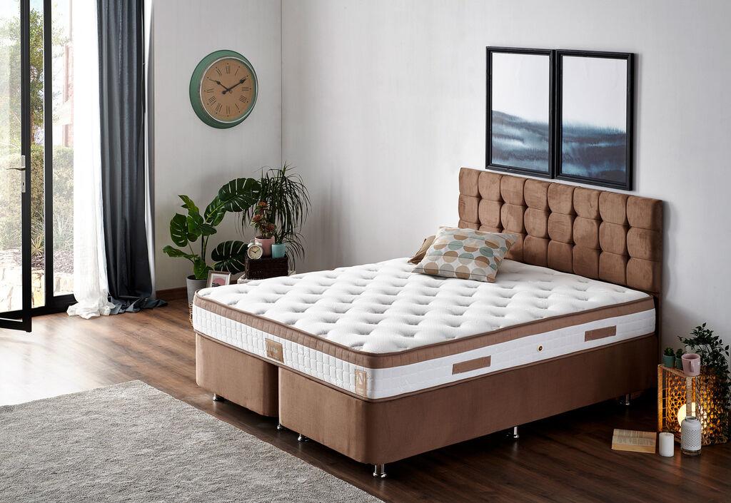 Hanah Home Francuski krevet Latte, 150x100x200 cm, Smeđa