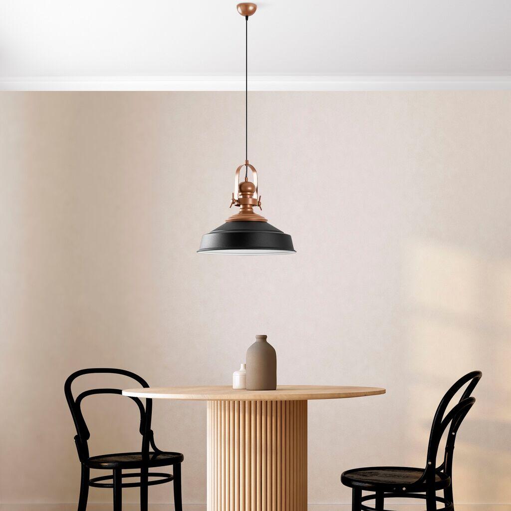 Opviq Luster Craft-13980, 41cm, IP20, Crno-bakrene boje