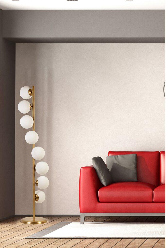 Opviq Podna lampa Simay, 155 cm, E27, Zlatna boja