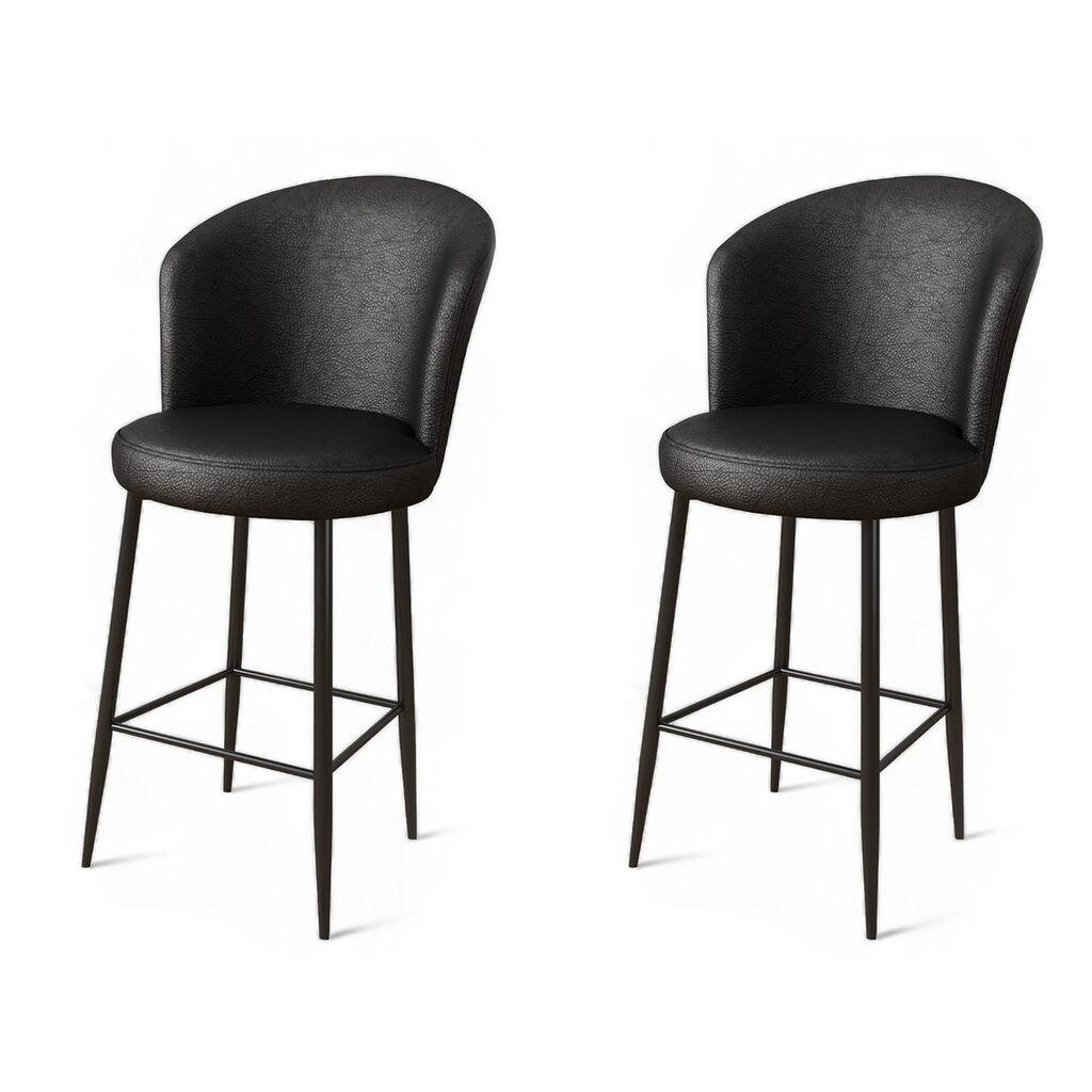 Hanah Home set barskih stolica Uras, 2 dijela, crna