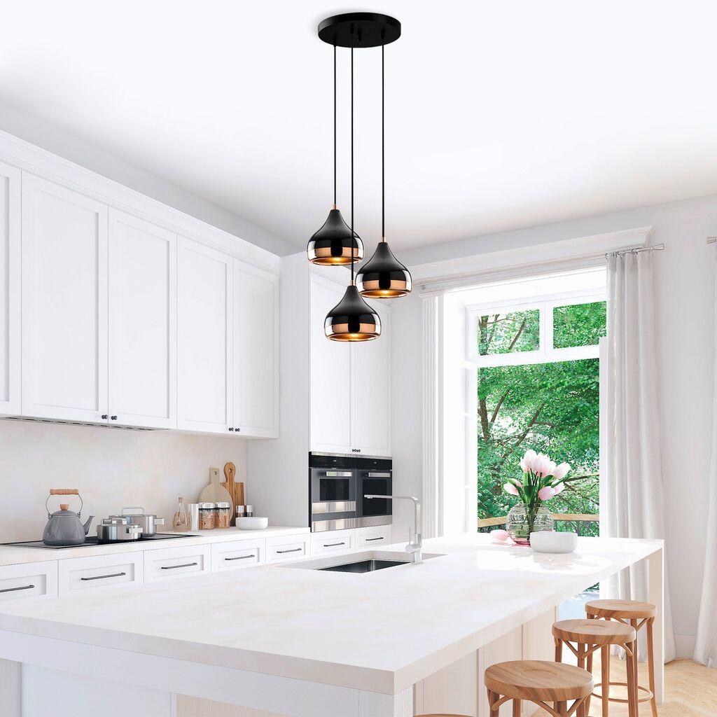 Opviq Yildo 6871 Viseća svjetiljka, E27, 3x40W, IP20, Crna