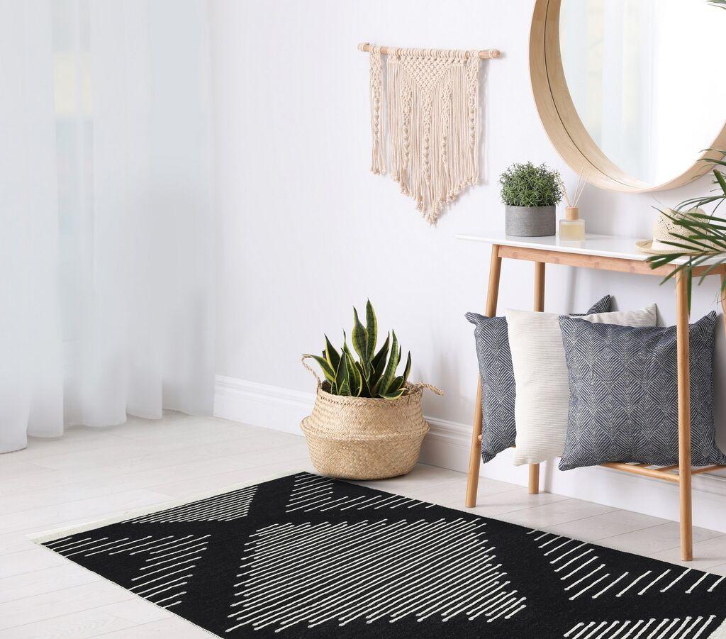 Conceptum Hypnose tepih 80x300cm crno-bijeli