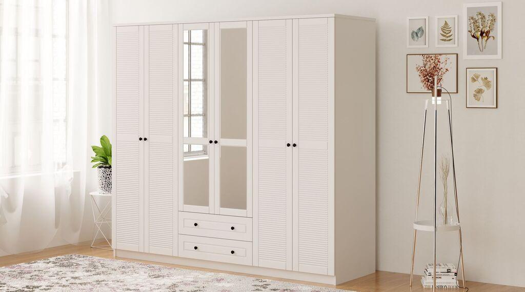 Hanah Home Ormar Rb-064-03, 210x184x52 cm, Bijeli