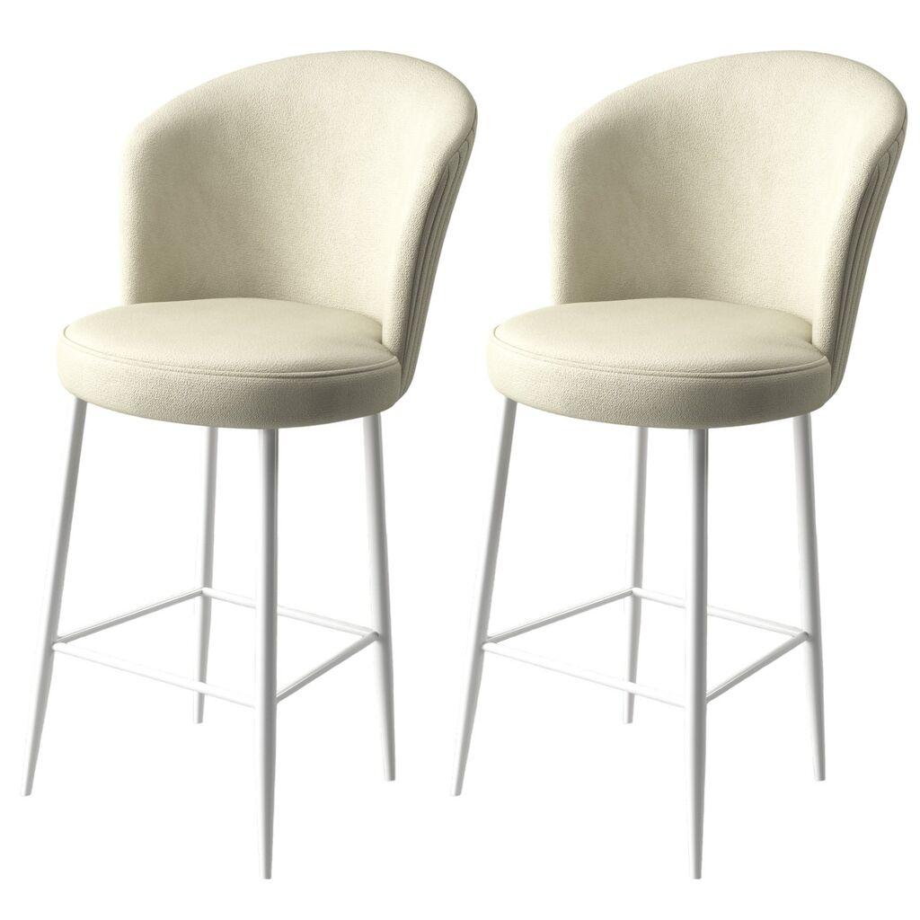 Hanah Home set barskih stolica Fora, 2 dijela, krem-bijela