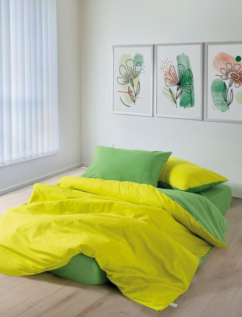 L'essentiel Maison Set posteljine Sage, žuto-zelena