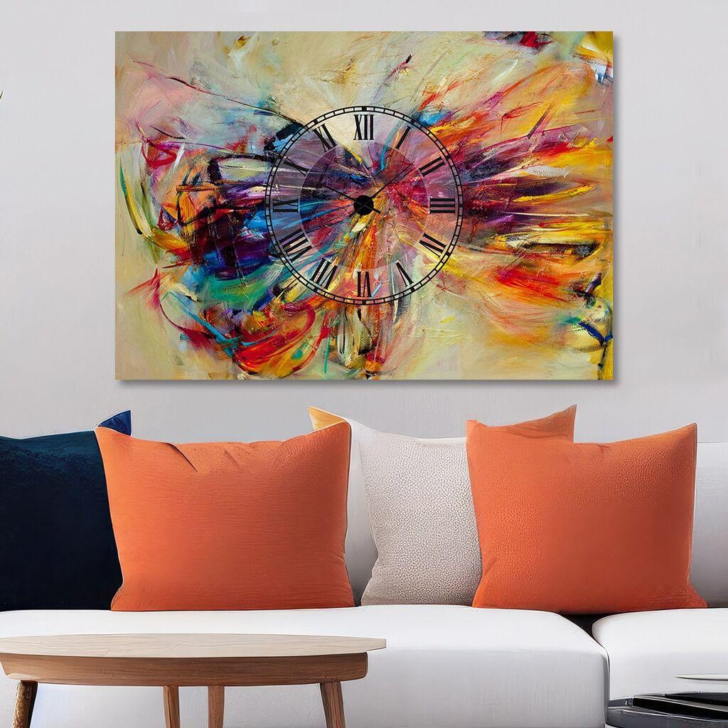 Zidni sat Wallity 70x100cm Šareni