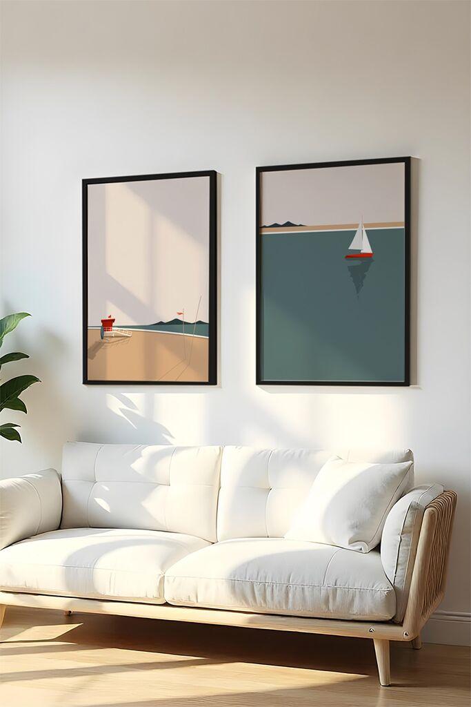 Wallity Dekorativna slika Huhu486S, 35x50cm, 2 dijela