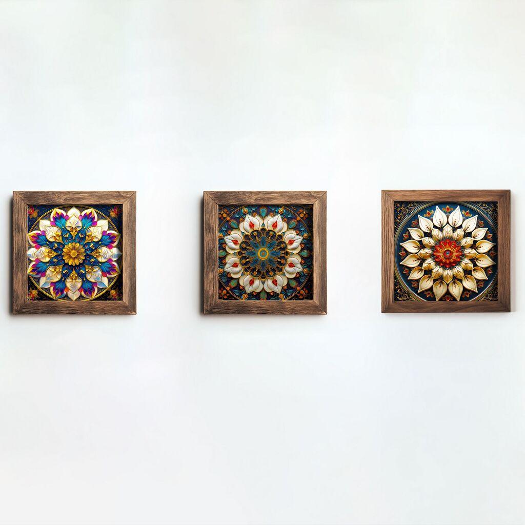 Wallity slika UKZM067, 3 dijela, 16 x 16 x 2 cm