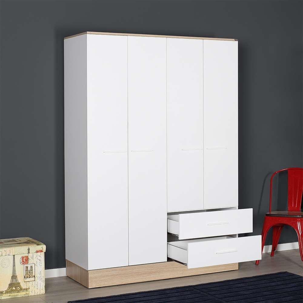 Hanah Home Podloga za ormar 4, 137x198x52 cm, Bijela