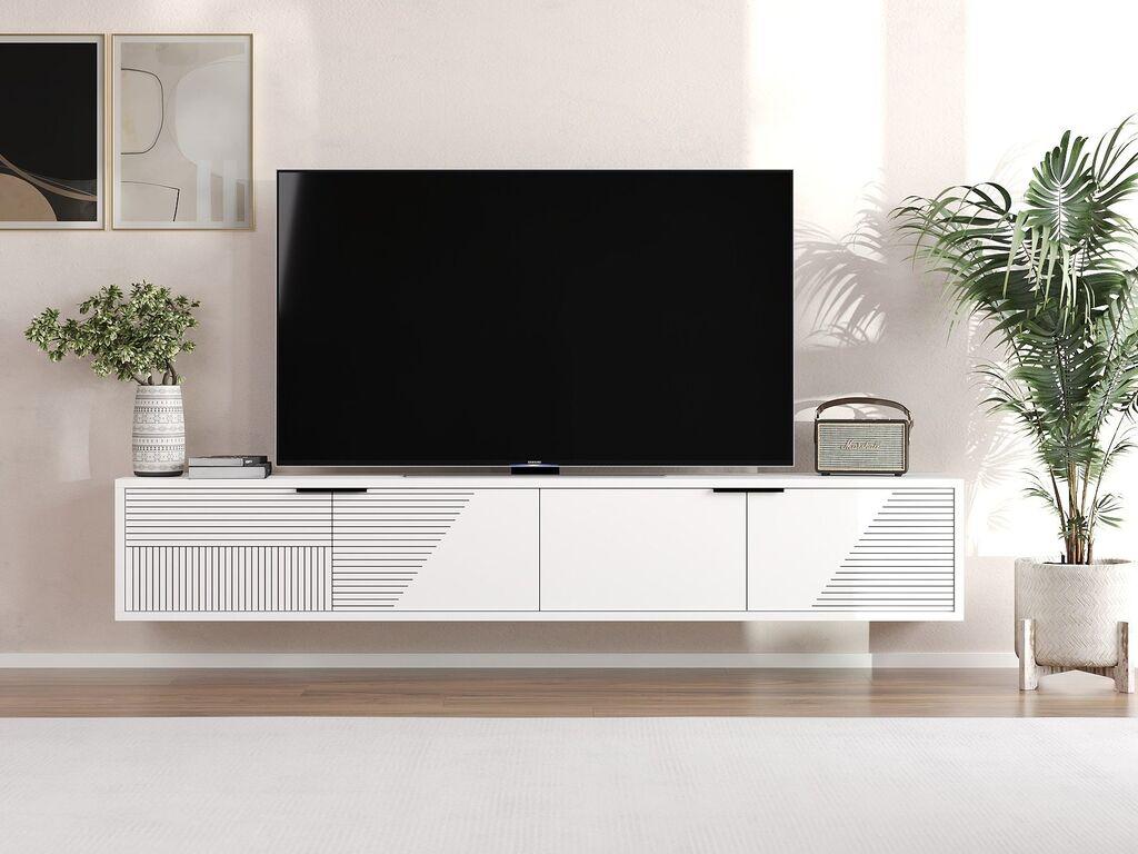 Hanah Kućni TV komoda Parla, 180x30x30 cm, Bijela