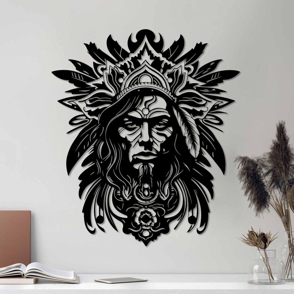 Wallity Rasta zidna dekoracija, 48 x 55 cm, crna
