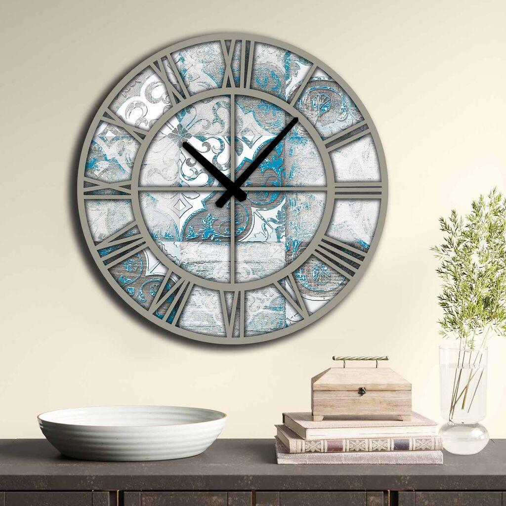 Zidni sat Wallity MDF 50cm šareni