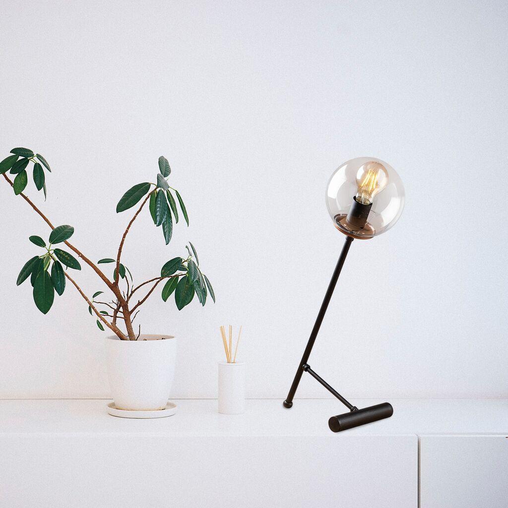 Opviq Stona lampa E27 Grlo, Crna