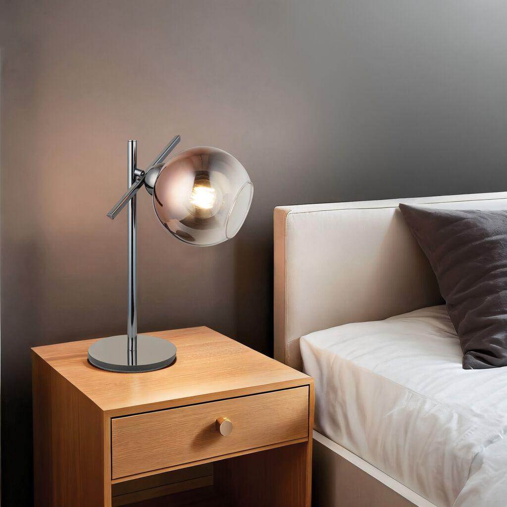 Opviq Stona lampa Bena-87-17, O15, 12,5 cm, IP20, Srebrna boja